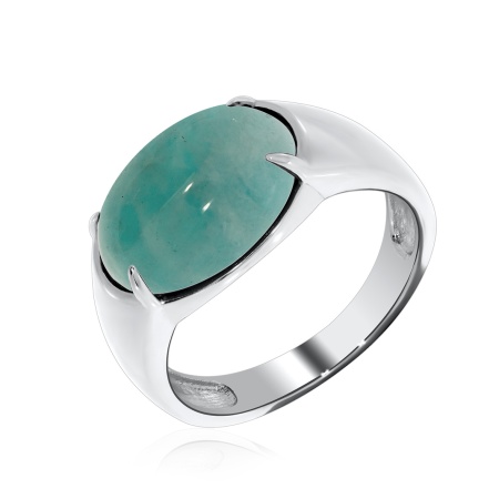 Купить кольцо из серебра с амазонитом в интернет-магазине KRASNOE