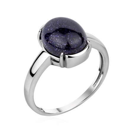 Купить кольцо из серебра с авантюрином в интернет-магазине KRASNOE