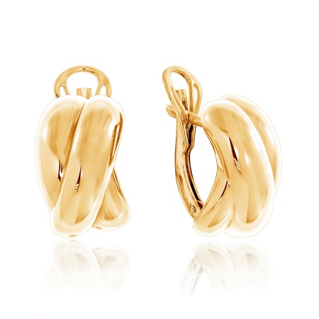 Серьги из серебра без вставок со скидкой