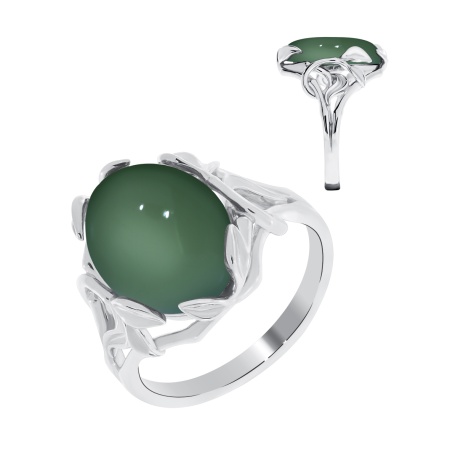 Купить кольцо из серебра с халцедоном в интернет-магазине KRASNOE