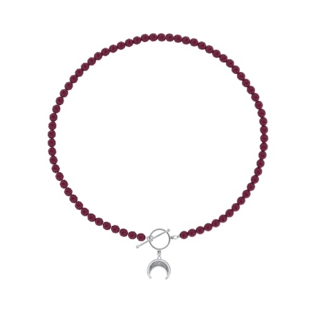 Бусы из серебра с агатами 8340391815-50-37