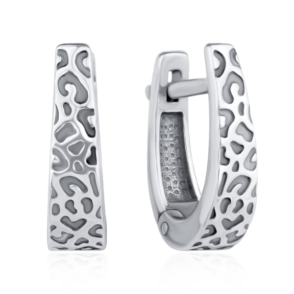 Серьги из серебра без вставок 2310405839 от KRASNOE, металл Серебро, вставка Без вставок