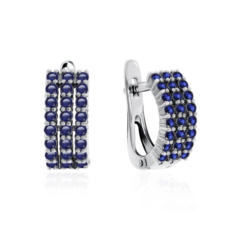 Серьги из серебра с ситаллами 2340880175-82 от KRASNOE, металл Серебро, вставка Ситалл