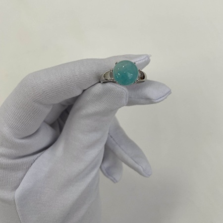 Купить кольцо из серебра с амазонитом в интернет-магазине KRASNOE