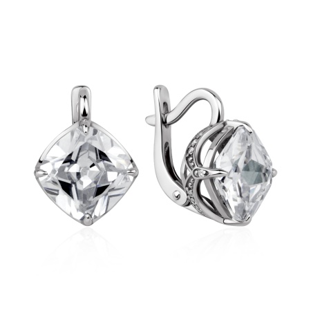 Серьги из серебра с фианитами 2340201544л от KRASNOE, металл Серебро, вставка 