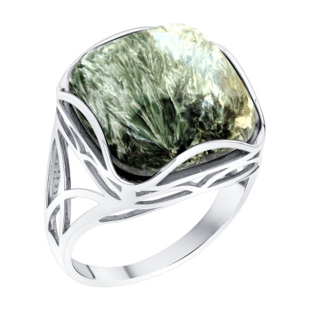 Купить кольцо из серебра с серафинитом в интернет-магазине KRASNOE