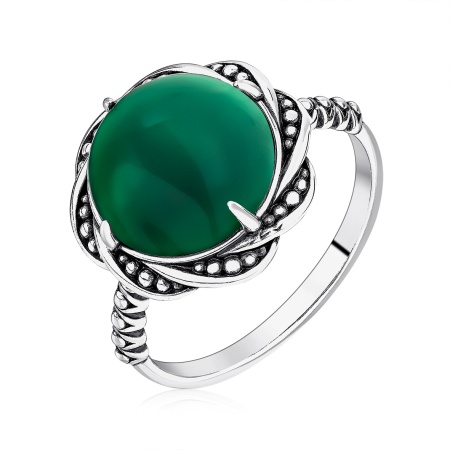 Купить кольцо из серебра с агатом в интернет-магазине KRASNOE