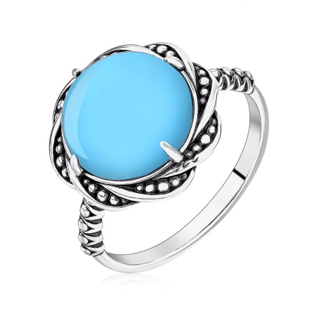 Кольцо из серебра с бирюзой со скидкой