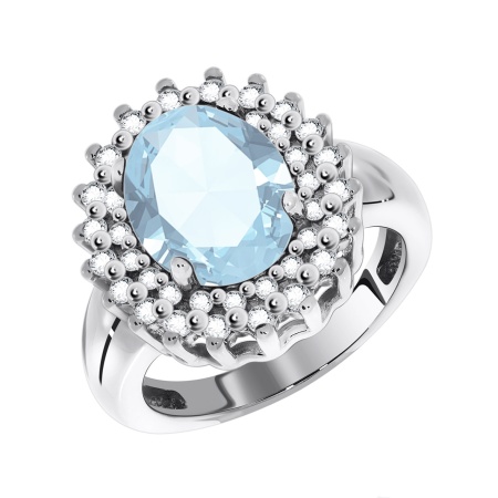 Купить кольцо из серебра с фианитами в интернет-магазине KRASNOE