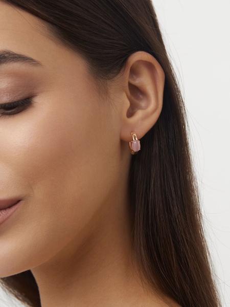 Серьги из серебра с кошачий глазами со скидкой