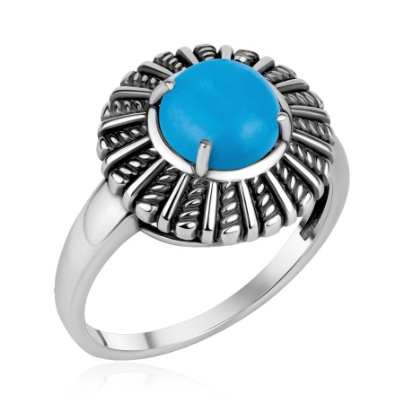 Купить кольцо из серебра с бирюзой в интернет-магазине KRASNOE