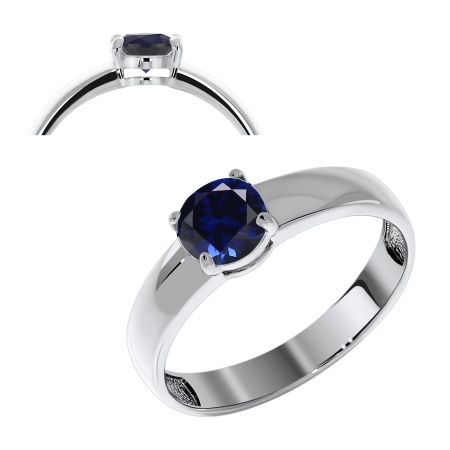 Кольцо из серебра с корундом со скидкой