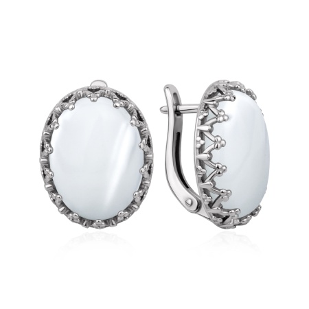 Серьги из серебра с перламутрами в ювелирном интернет-магазине