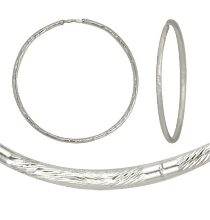 Серьги из серебра без вставок 3400817050-8 от KRASNOE, металл Серебро, вставка Без вставок