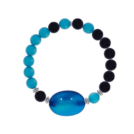 Купить браслет из серебра с агатами