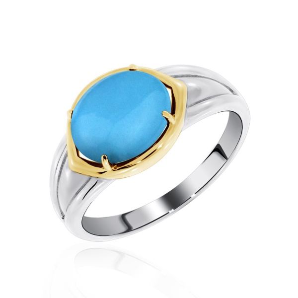 Купить кольцо из серебра с бирюзой в интернет-магазине KRASNOE