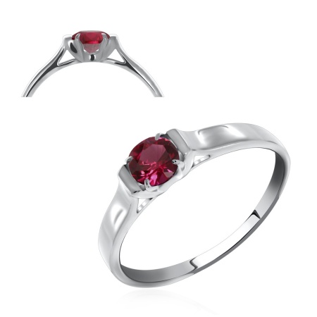 Кольцо из серебра с корундом со скидкой
