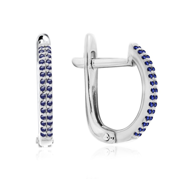 Серьги из серебра с ситаллами Серьги из серебра с ситаллами