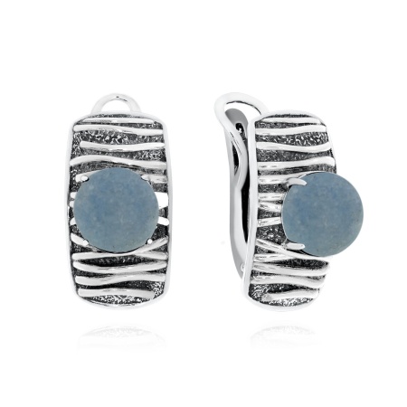 Серьги из серебра с виоланами