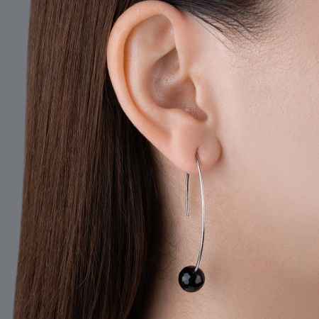 Серьги из серебра с агатами 2340391063-20 от KRASNOE, металл Серебро, вставка Агат Серьги из серебра с агатами 2340391063-20 от KRASNOE, металл Серебро, вставка Агат