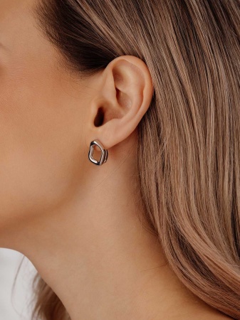 Серьги из серебра без вставок