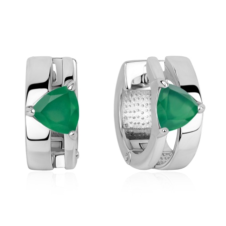 Серьги из серебра с агатом