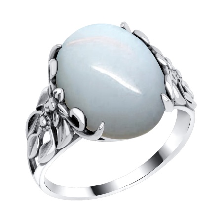 Купить кольцо из серебра с лунным камнем в интернет-магазине KRASNOE