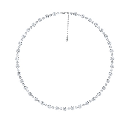 Колье из серебра с фианитами