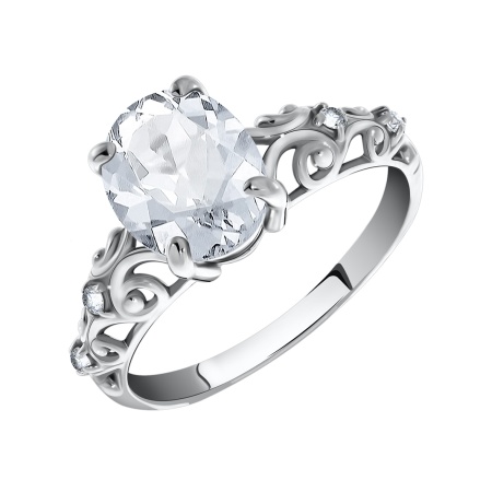 Купить кольцо из серебра с фианитами в интернет-магазине KRASNOE