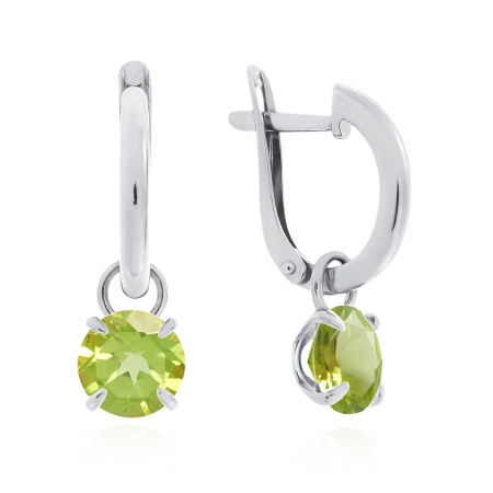 Серьги из серебра с ситаллами