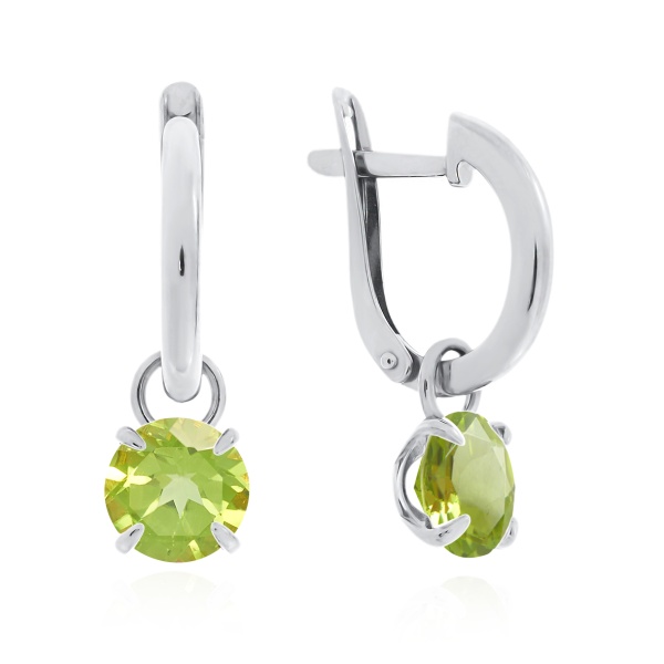 Серьги из серебра с ситаллами