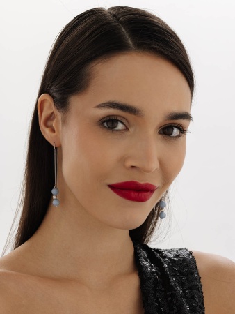 2340900720-1 Серьги (Ag 925) 2340900720-1 от KRASNOE, металл Серебро, вставка Ангелит