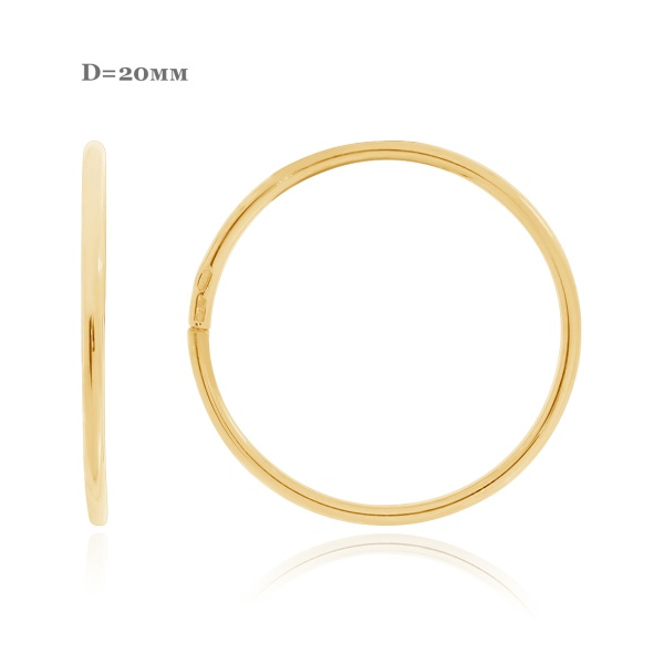 Серьги из серебра без вставок 2320402820 от KRASNOE, металл Серебро, вставка Без вставок