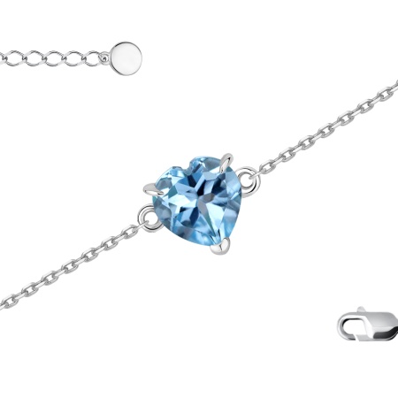 Купить браслет из серебра с топазом