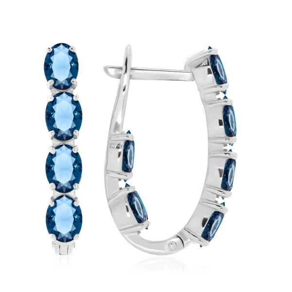 Серьги из серебра со шпинелью