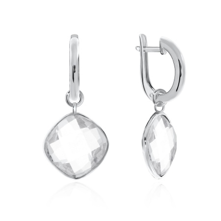 Серьги из серебра с хрусталём