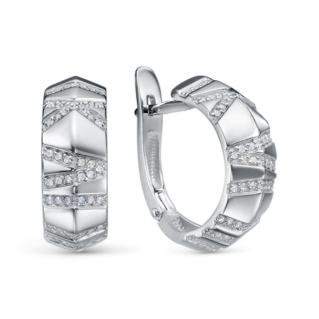 Серьги из серебра с1205351 от KRASNOE, металл Серебро, вставка Фианит