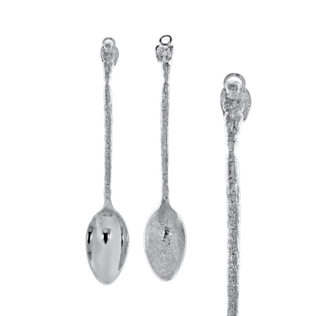 Православная ложка из серебра без вставок