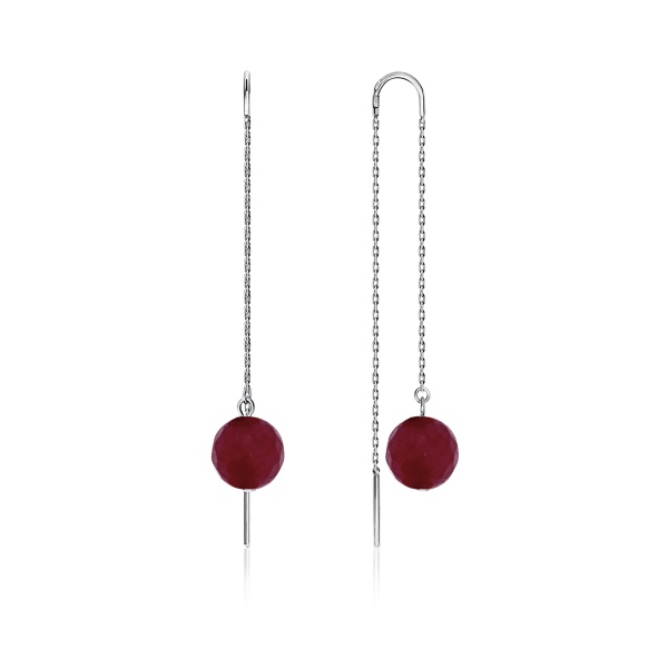 Серьги из серебра с агатами 2340390710-9-37 от KRASNOE, металл Серебро, вставка Агат