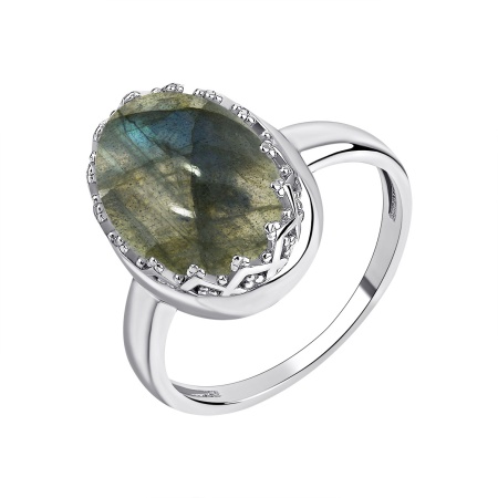 Купить кольцо из серебра с лабрадоритом в интернет-магазине KRASNOE