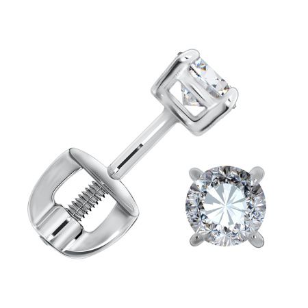 Пусеты из золота с бриллиантами