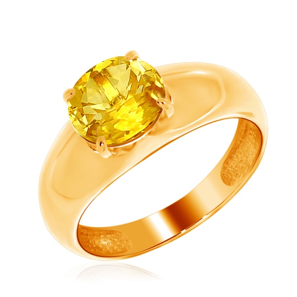 Купить кольцо из серебра с цитрином в интернет-магазине KRASNOE