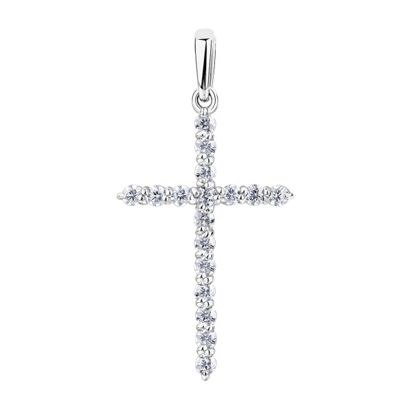 Подвеска из серебра с фианитами