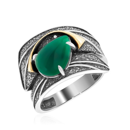 Купить кольцо из серебра с агатом в интернет-магазине KRASNOE