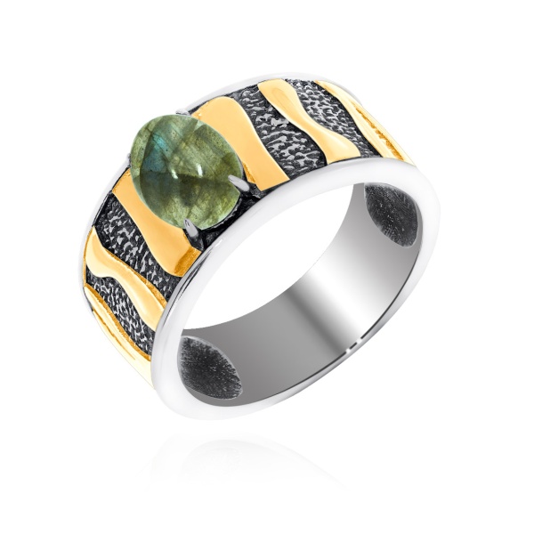 Купить кольцо из серебра с лабрадоритом в интернет-магазине KRASNOE