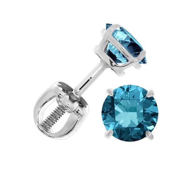 Пусеты из серебра с топазом в ювелирном интернет-магазине