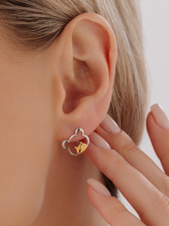 Серьги из серебра без вставок