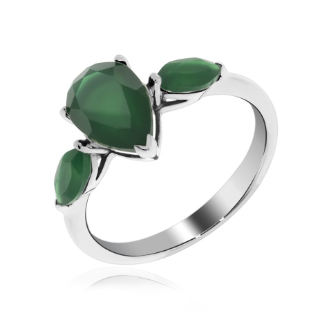 Купить кольцо из серебра с агатами в интернет-магазине KRASNOE