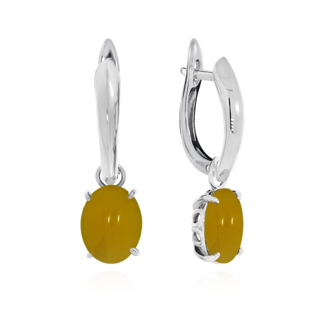 Серьги из серебра с агатом 2340390901-50 от KRASNOE, металл Серебро, вставка Агат