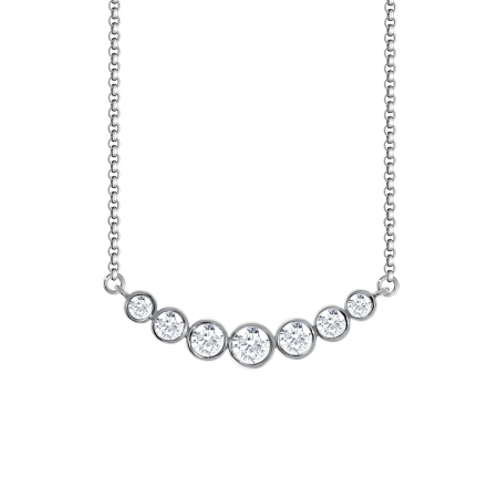 Колье из серебра с фианитами